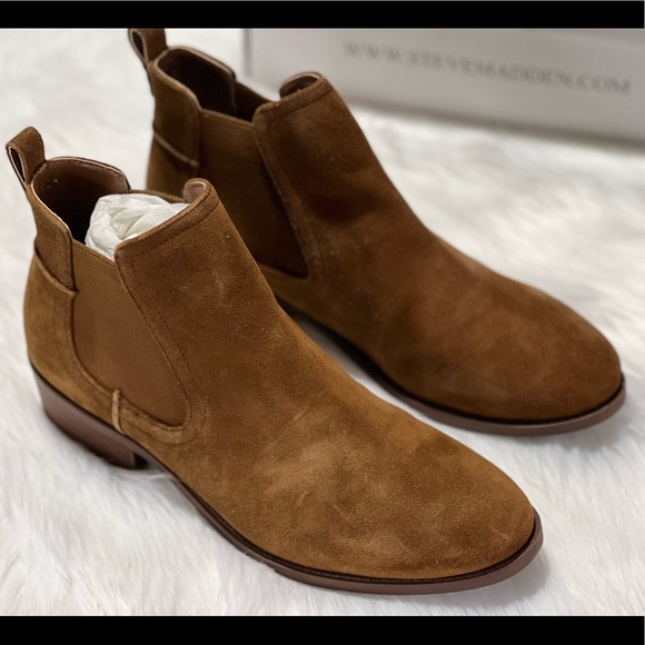 New Steve Madden Dabble Chelsea Booties Cognac - Picture 6 of 12
